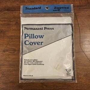 American Textile Co Permanent Press Pillow Cover Standard Zippered Vintage NOS